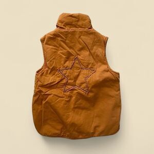 Kids Quilted Puffer Vest Orange